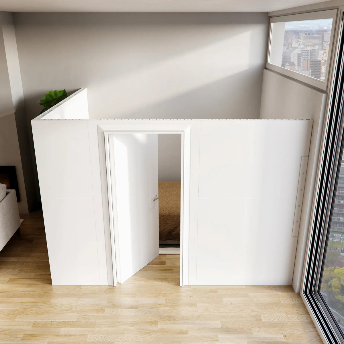 Mounted L-Shaped Wall With Swing Door | Free Shipping | ⭐️ 4.8 Rating ...