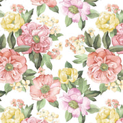 Watercolor Floral Bouquet Peel and Stick Wallpaper
