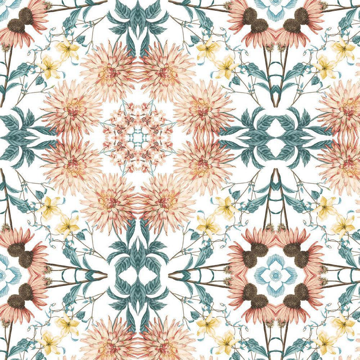 Cottage Garden Kaleidoscope Peel and Stick Wallpaper