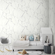 Carrara Marble Peel and Stick Wallpaper