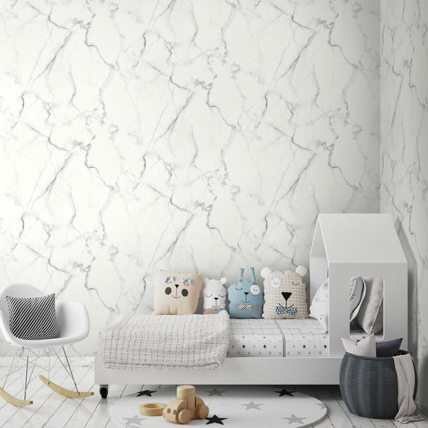 Carrara Marble Peel and Stick Wallpaper