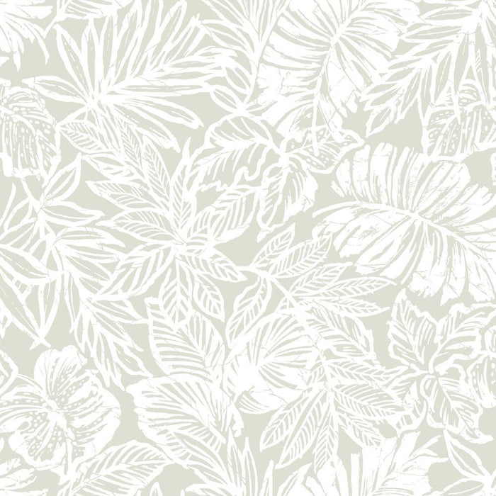 Batik Tropical Leaf Peel and Stick Wallpaper