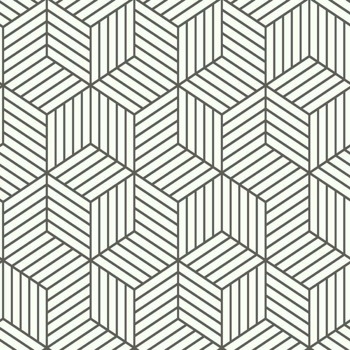 Striped Hexagon Peel and Stick Wallpaper