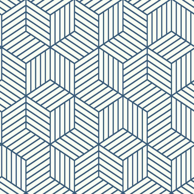Striped Hexagon Peel and Stick Wallpaper